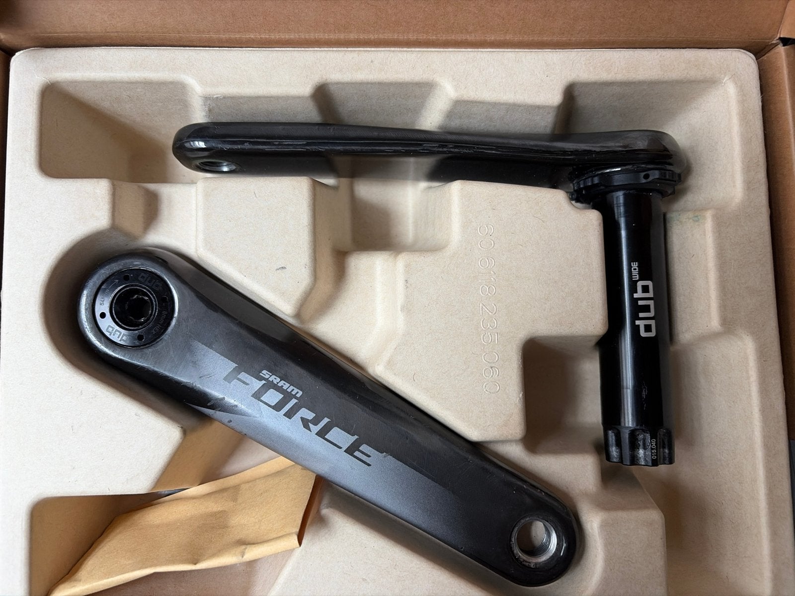 SRAM Force D1 172,5mm Crankstel WIDE, Crankstel of Pedalen, Gebruikt, Gravelbike, Ophalen of Verzenden