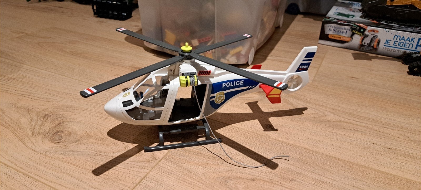 Te koop politiehelikopter van PLAYMOBIL, Ophalen of Verzenden, Zo goed als nieuw, Groter dan 1:72, Overige merken