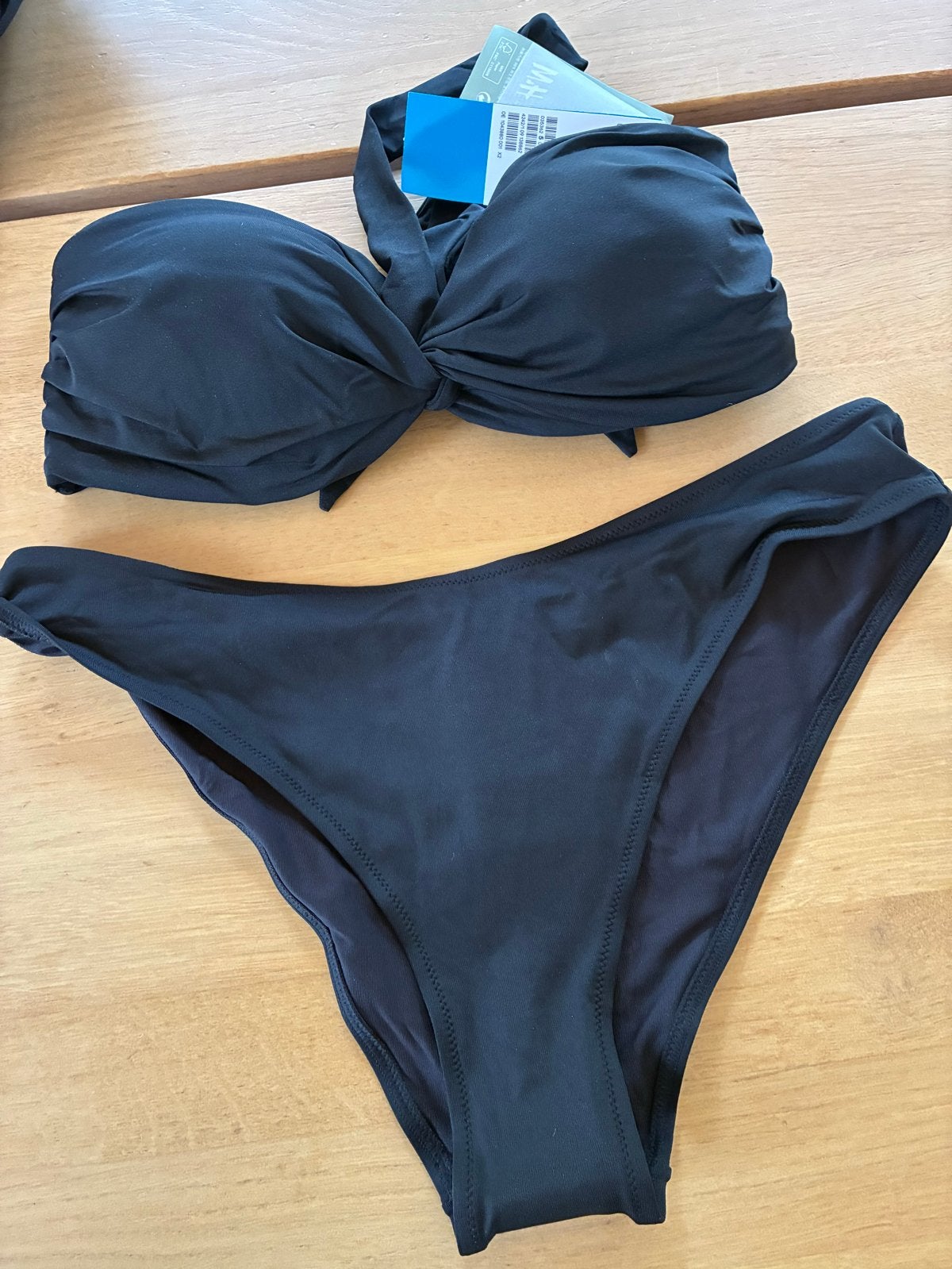 Nieuwe H&M bikini 85C 44 zwart strapless, Ophalen of Verzenden, Nieuw, Zwart, Bikini