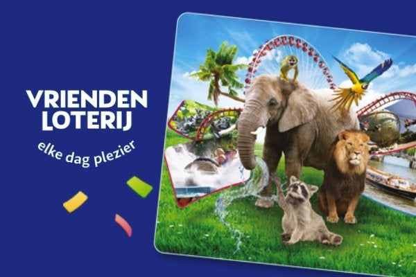Vriendenloterij uitstapje naar keuze voor 4 personen, Drie personen of meer, Ticket of Toegangskaart