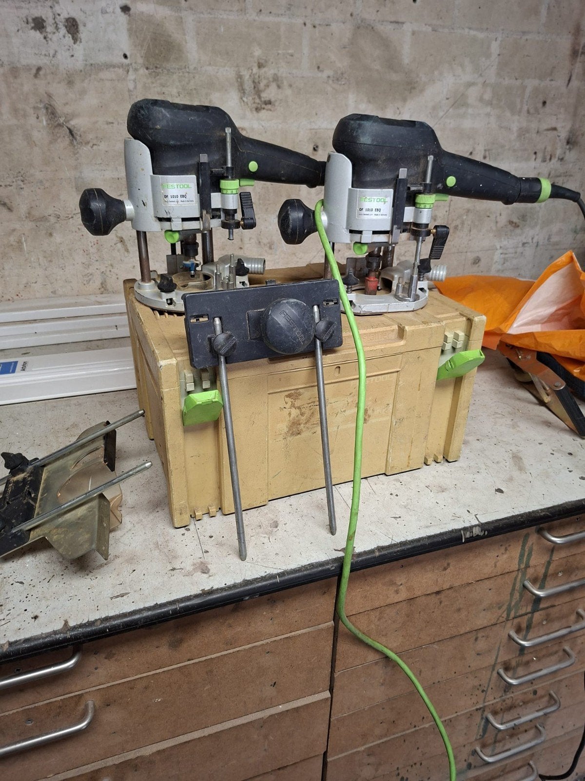 2 stuks festool bovenfrees, Doe-het-zelf en Verbouw, Gereedschap | Freesmachines, Ophalen of Verzenden, Elektrisch, Bovenfrees