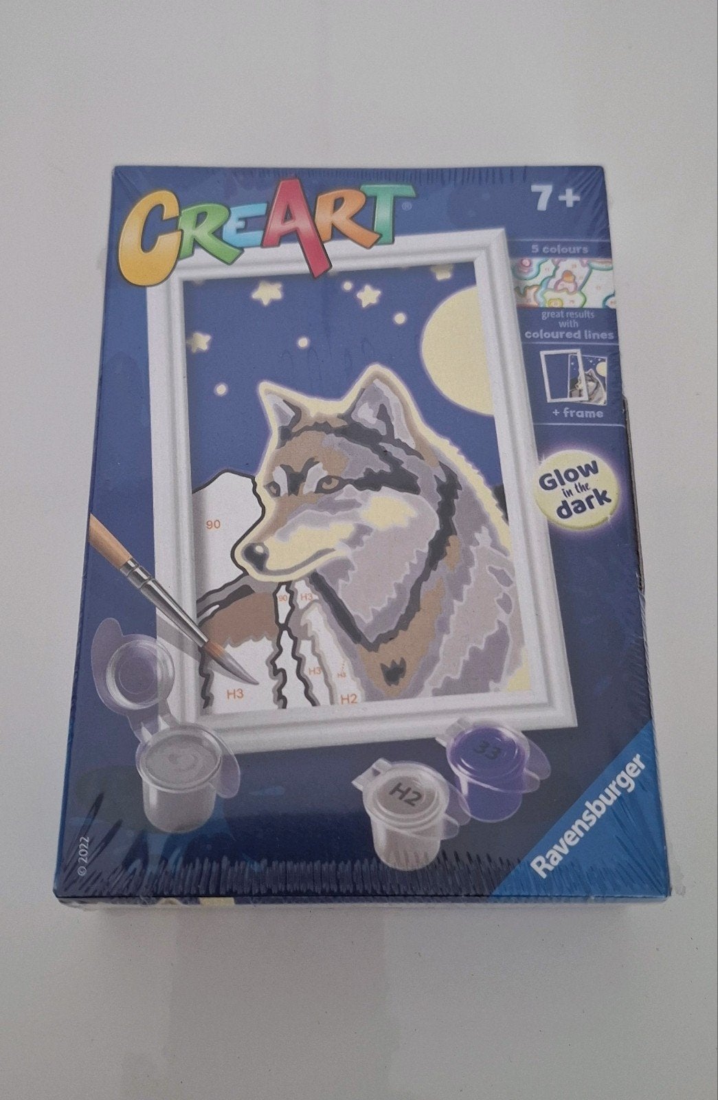 Ravensburger CreArt Schilderij Wolf Glow in the Dark, Dieren, Nieuw, Meerkleurig, Ophalen of Verzenden