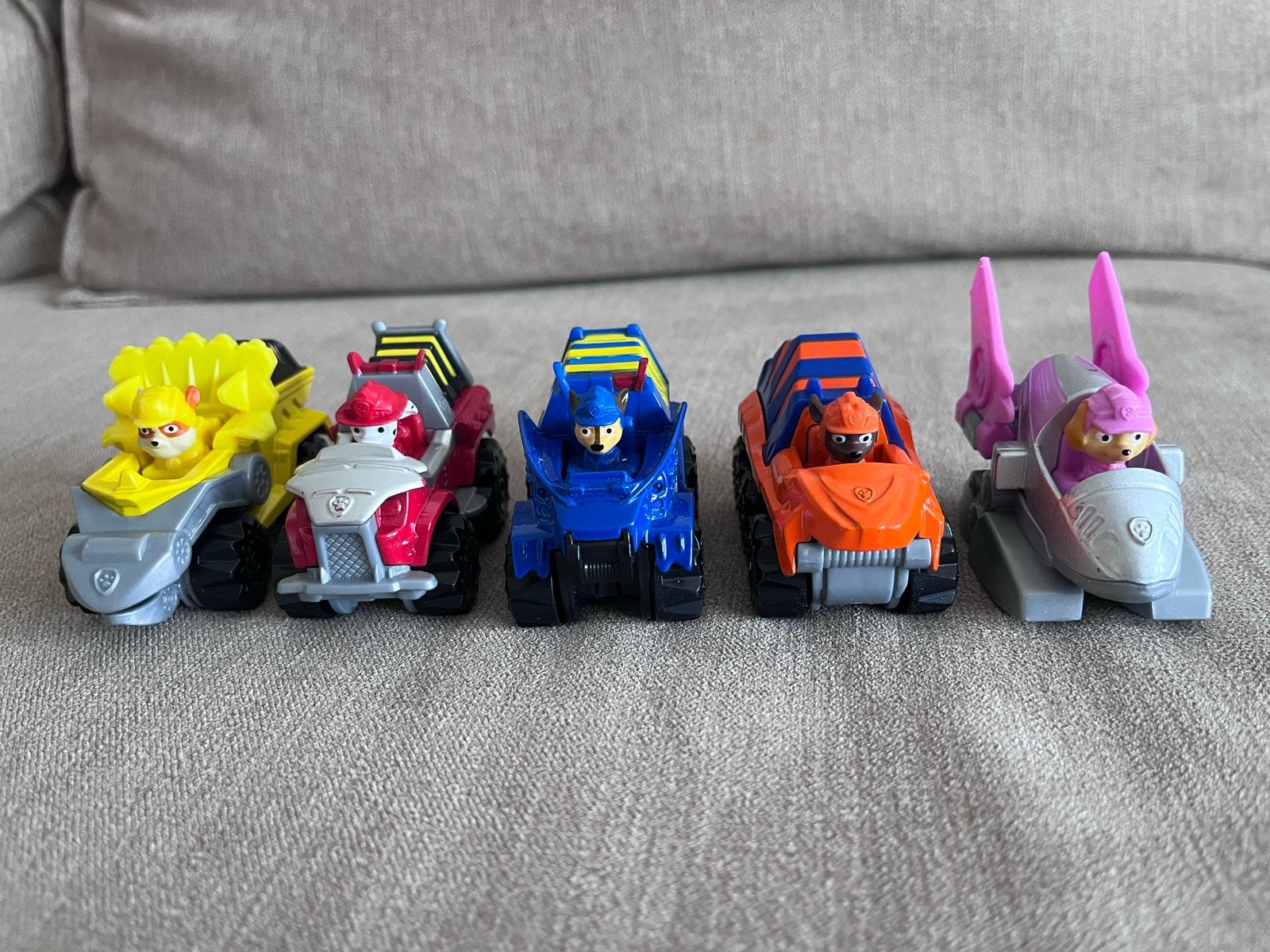 Paw Patrol mini speelgoedauto's - set van 5, Ophalen, Zo goed als nieuw