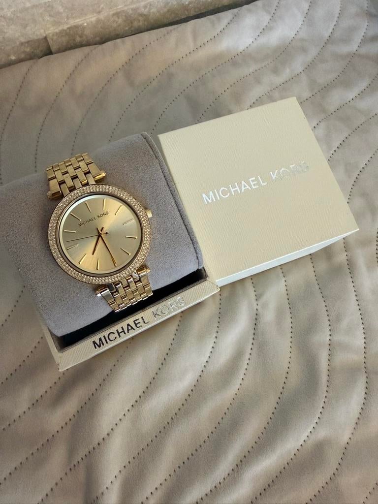 Michael Kors dameshorloge goudkleurig, Overige merken, Staal, Polshorloge, Ophalen of Verzenden