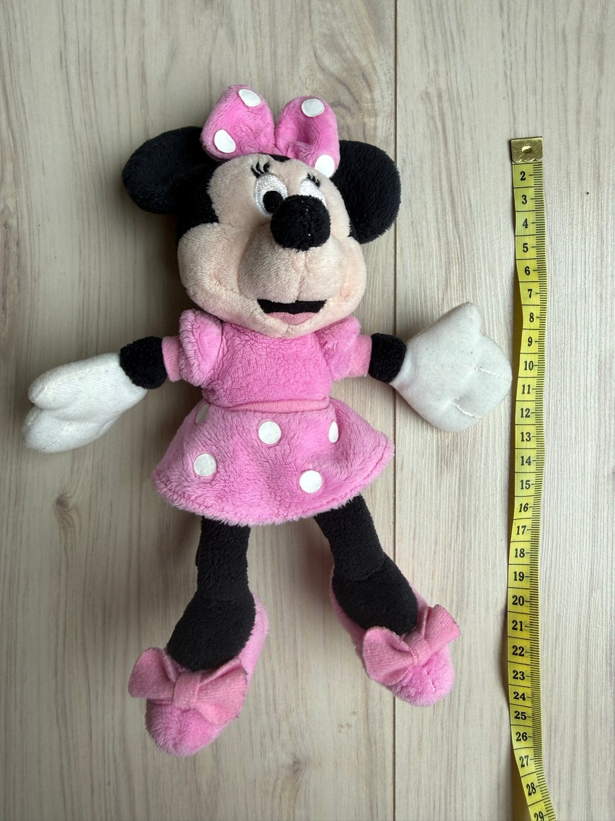 Leuke Minnie Mouse knuffel - Roze jurkje met stippen, Muis, Disney, Disney, Verzenden