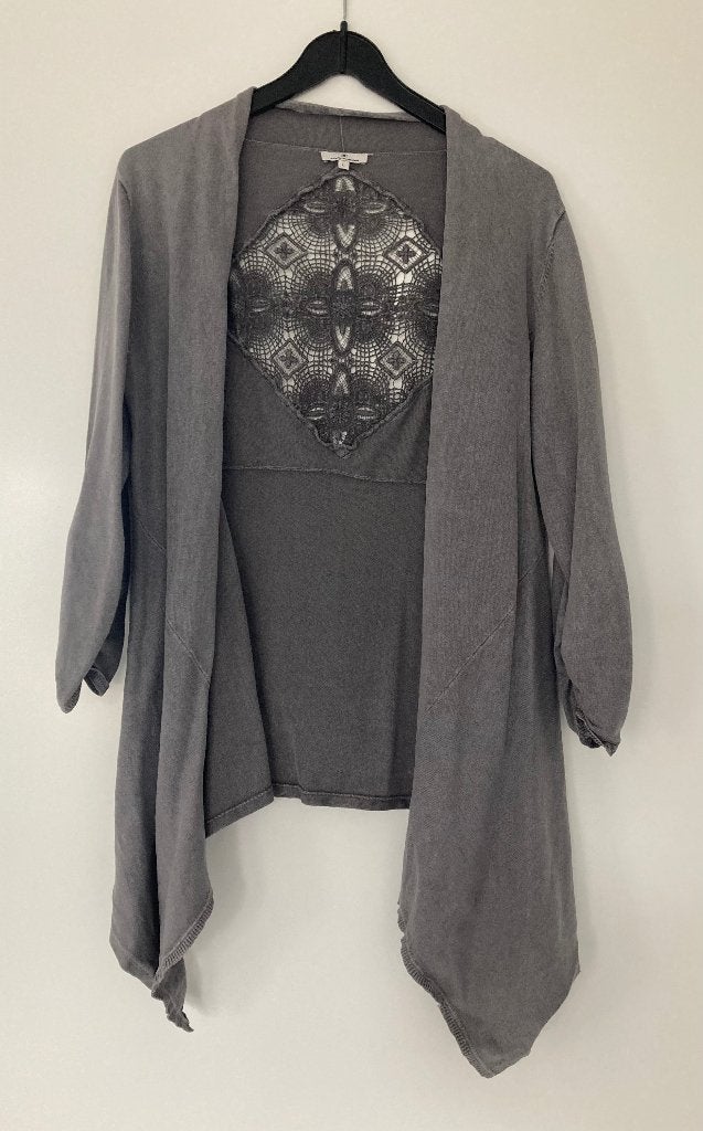 Tom Tailor vest met driekwarts mouw - L, Kleding | Heren, Truien en Vesten, Gedragen, Maat 52/54 (L), Grijs, Ophalen of Verzenden