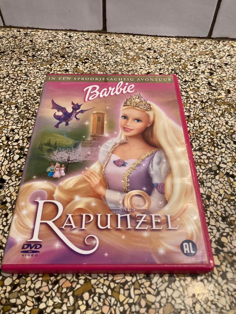 Barbie dvd Rapunzel, Alle leeftijden, Ophalen of Verzenden, Zo goed als nieuw