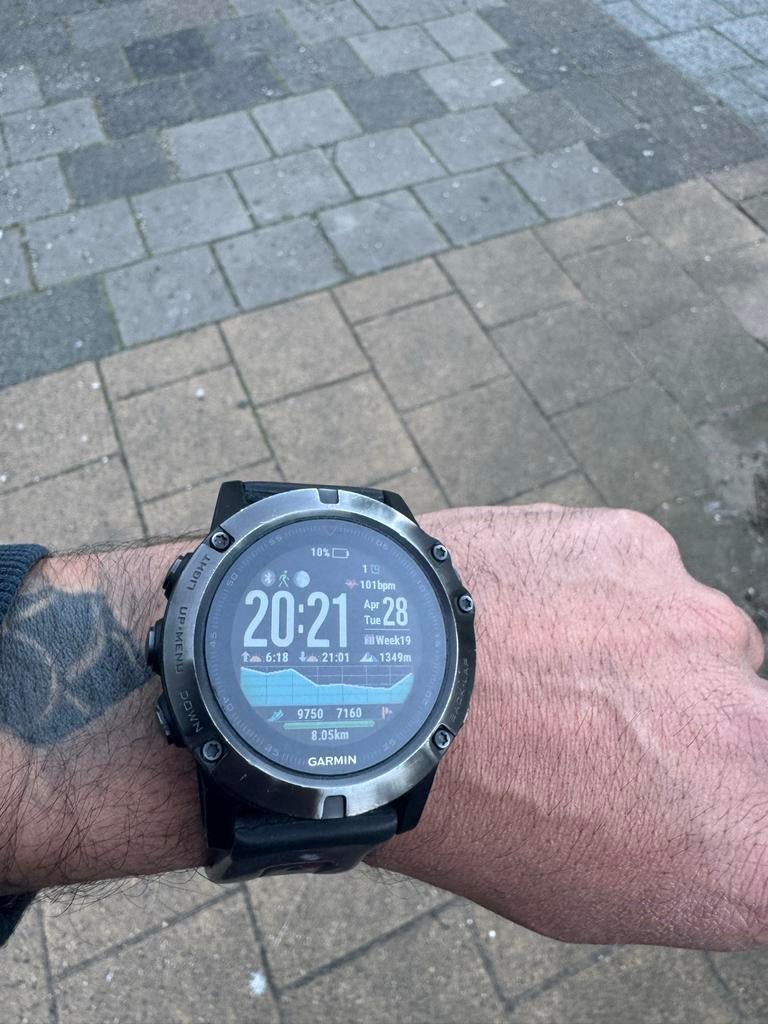 Garmin Fenix 5X Sapphire Edition Smartwatch, Zwart, Ophalen of Verzenden, Waterdicht, Android