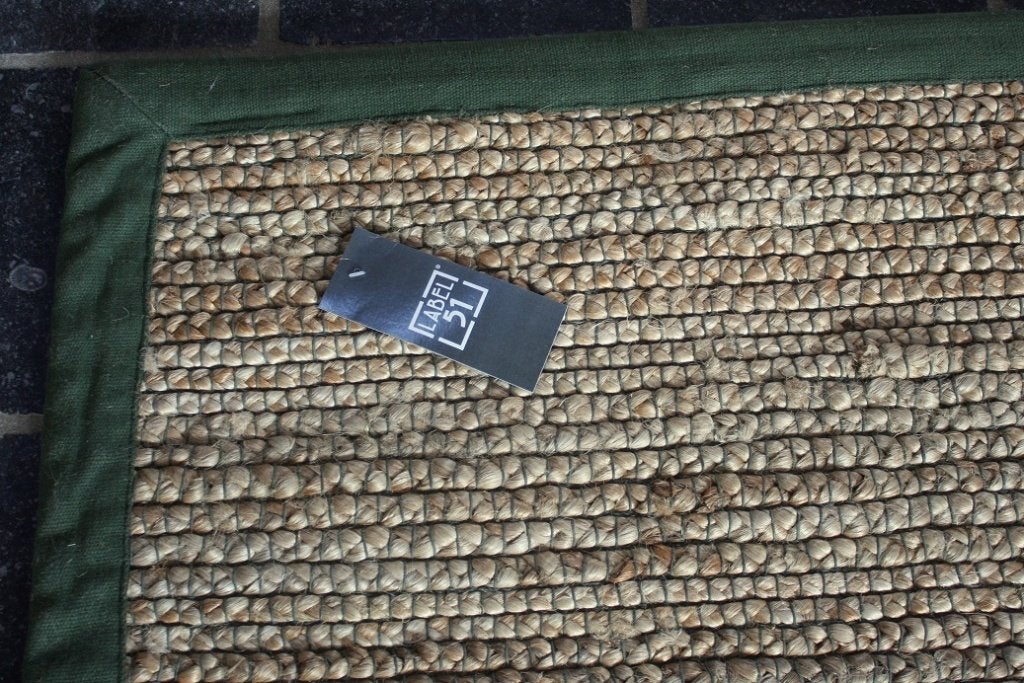 Vloerkleed Jute Army LABEL51 140x160 naturel groen, 100 tot 150 cm, Groen, Nieuw, Ophalen of Verzenden