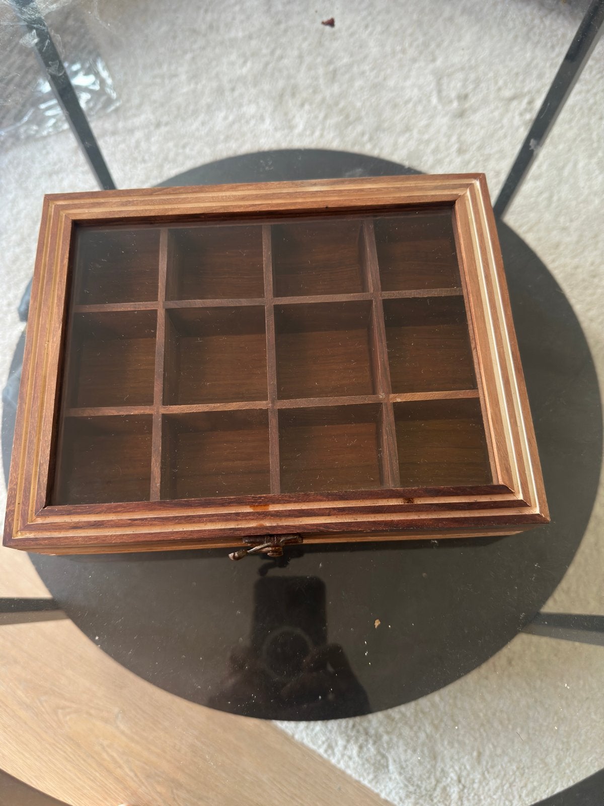 Indiase kruidendoos met houten lepel, Ophalen of Verzenden, Gebruikt, Overige houtsoorten