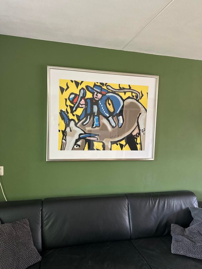 Herman Brood "Bulls Ride" Zeefdruk, Ophalen