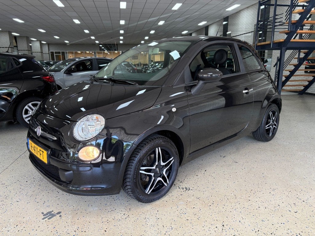 Fiat 500 1.2 Sport Leder Airco LM Elek Pakket USB, Auto's, Fiat, Euro 5, Gebruikt, 4 cilinders, Zwart