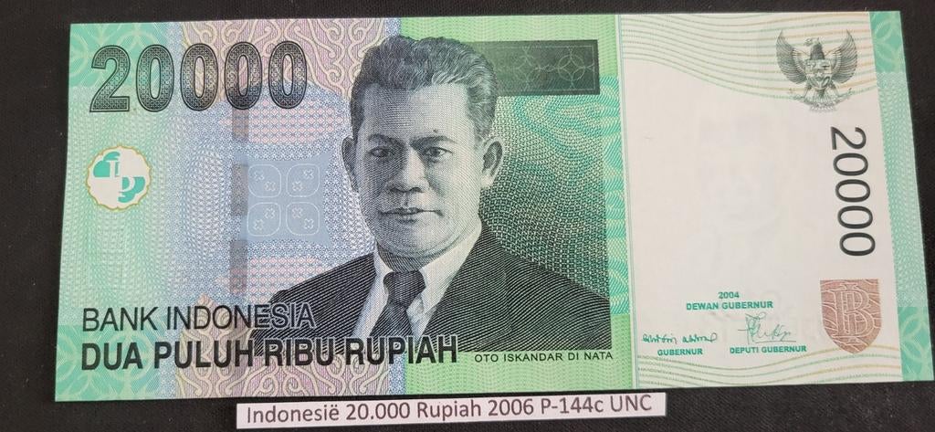 Indonesië 20.000 Rupiah 2006 P-144c UNC Bankbiljet, Ophalen of Verzenden