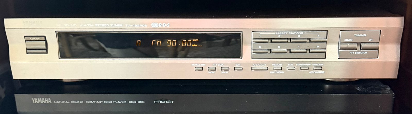 Yamaha Natural Sound TX-492RDS tuner, Ophalen of Verzenden, Zo goed als nieuw, Analoog