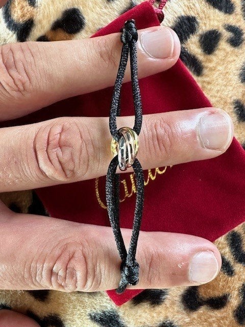 Trinity armband zwart "diverse kleuren" initiale, Verzenden, Nieuw, Overige kleuren, Staal