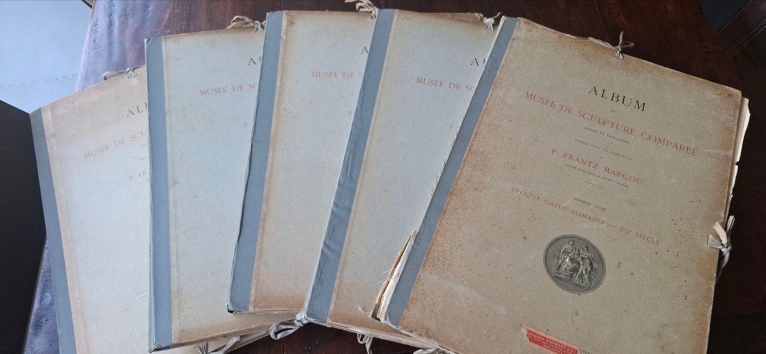 5 albums van musee de sculpture comparée uit 1900, Gelezen, P Franz Marcou, Beeldhouwkunst, Ophalen of Verzenden