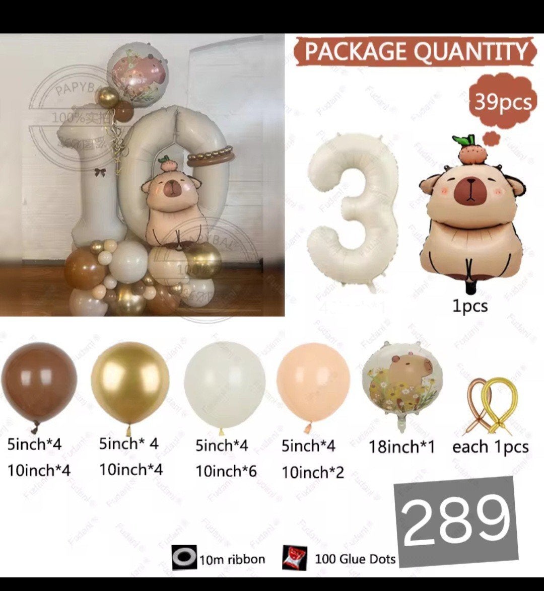 Nieuw Ballonnenpakket voor Verjaardag - Nummer 3 & Beer, Hobby en Vrije tijd, Feestartikelen, Ophalen, Nieuw, Versiering, Verjaardag