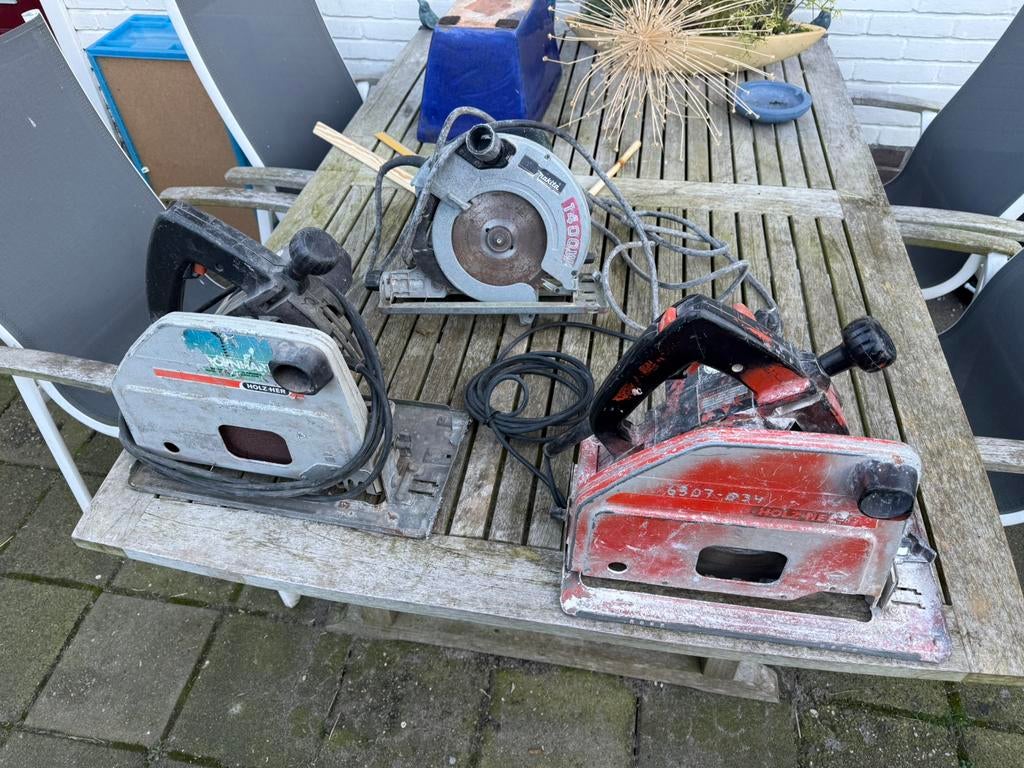 Makita en Holz Her 2120 zaag / invalzaag / cirkelzaag, Doe-het-zelf en Verbouw, Ophalen of Verzenden, 1200 watt of meer, Invalzaag