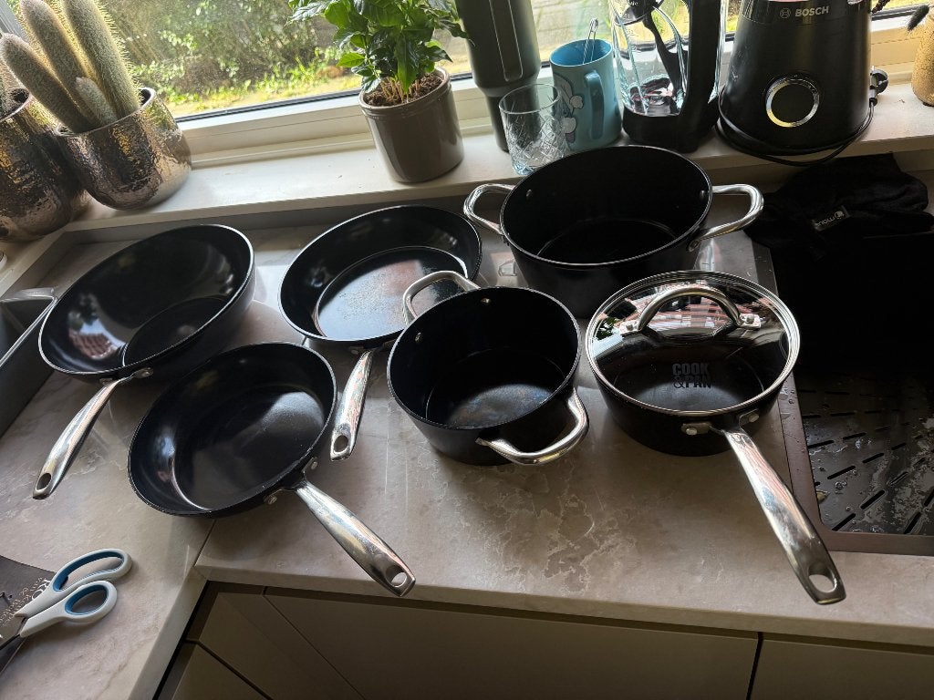 Pannen, Ophalen, Gebruikt, Inductieplaat, Pannenset