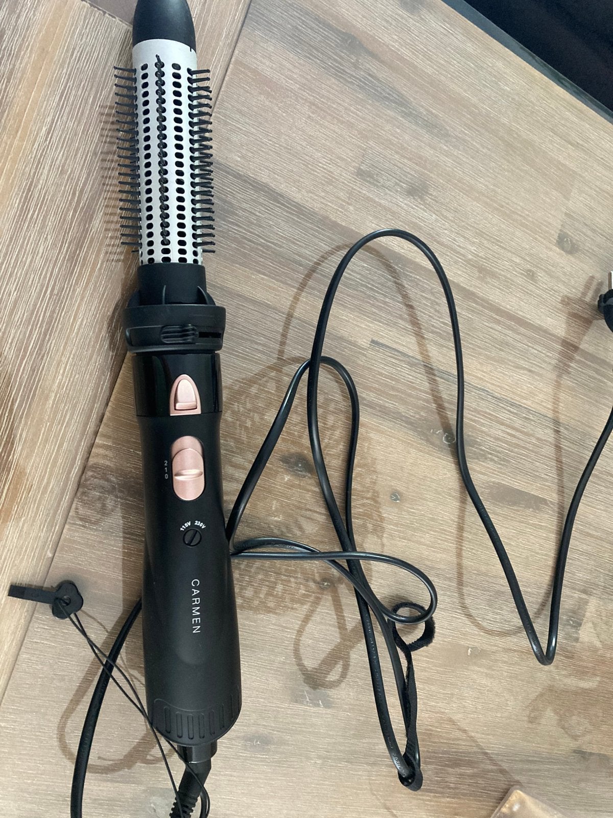 Carmen krulborstel fohn  dual voltage nieuw!, Ophalen, Zo goed als nieuw, Krultang of Stijltang