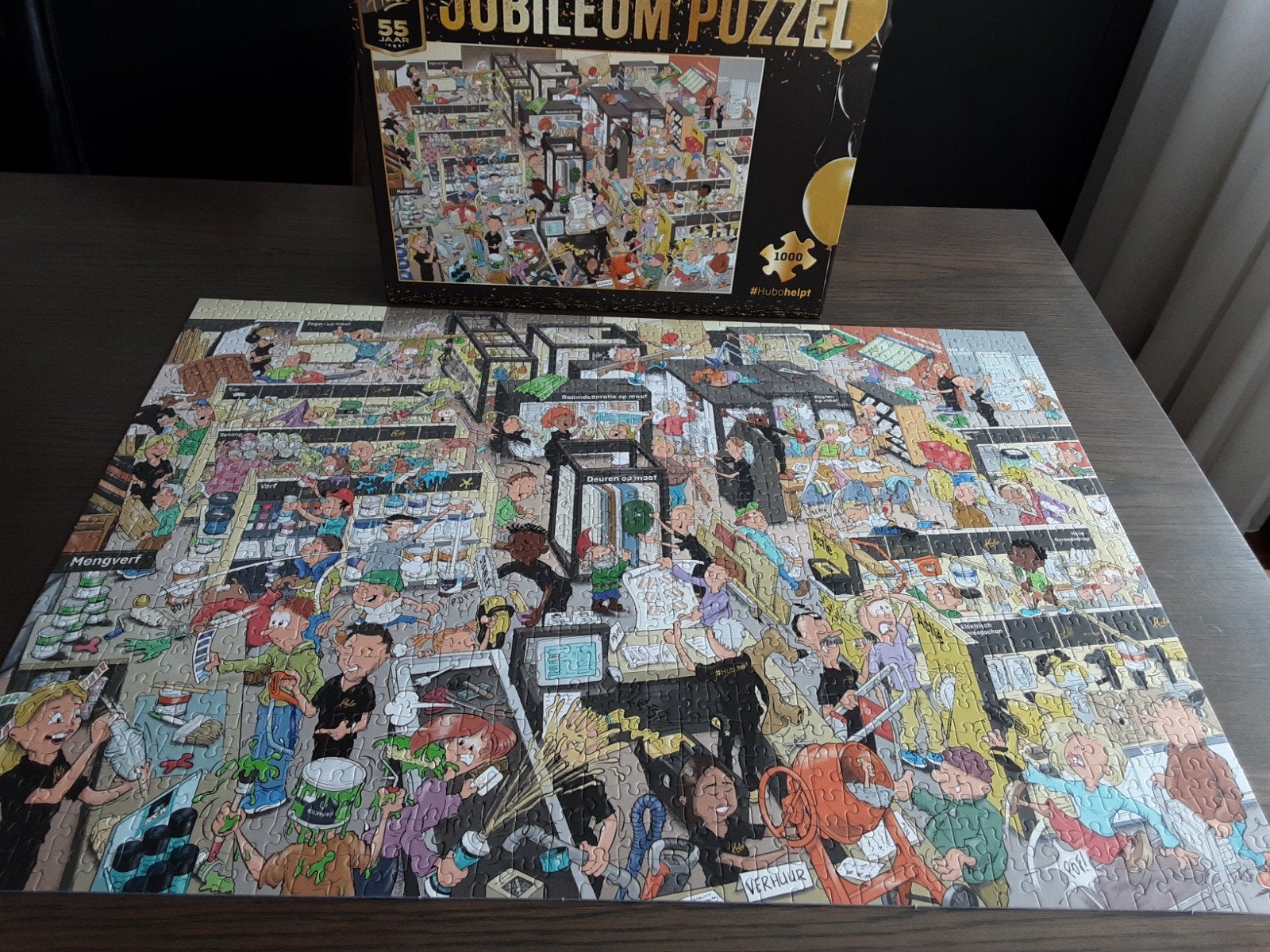 Jubileum Puzzel Hubo 1000 stukjes - Compleet, Ophalen, 500 t/m 1500 stukjes, Gebruikt, Legpuzzel