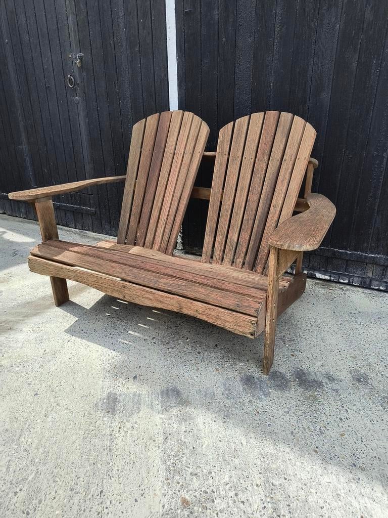 Sfeervolle loveseat bank teakhout handgemaakt, Muppetsmeubels@gmail.com, Middenhof 41 Rilland, Teakhout, Nieuw