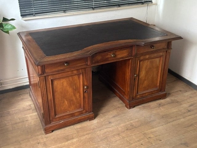 bureau, Met lades, Gebruikt, Antiek, Bruin
