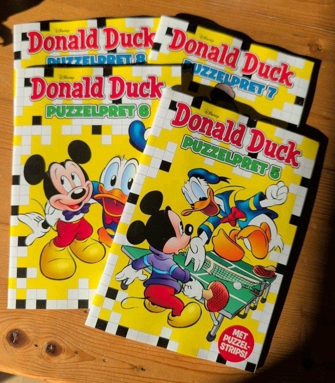 Donald Duck Puzzelpret - Nummers 1 t/m 4 GEVRAAGD, Boeken, Meerdere stripboeken, Ophalen of Verzenden, Nieuw