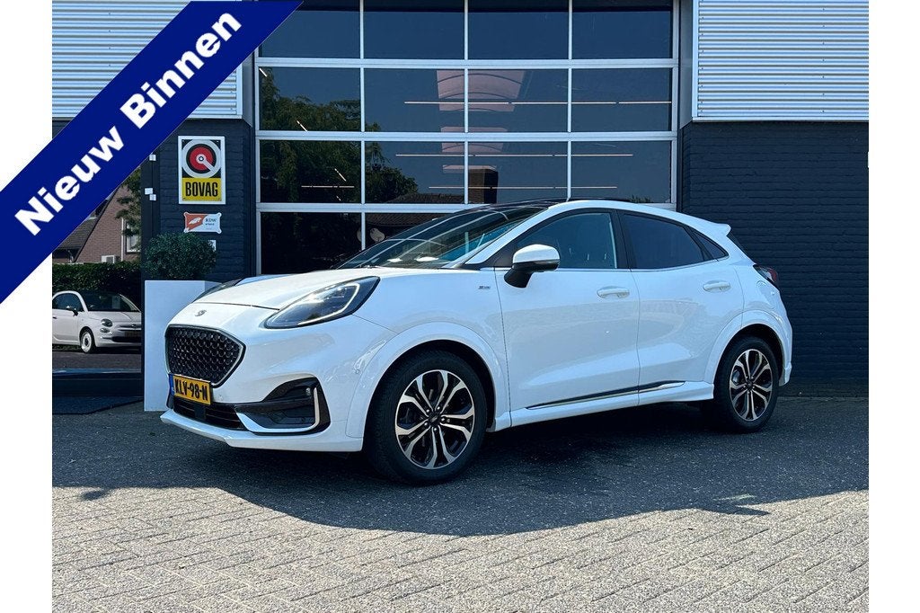 Ford Puma 1.0 EcoBoost ST-Line X Vignale Automaat, Carplay,, Auto's, Ford, 1226 kg, Leder, Bedrijf, 3 cilinders