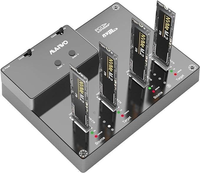 MAIWO K3015P2 M.2 NVMe SSD Docking Station / Duplicator, Docking station, Nieuw, Ophalen of Verzenden, Maiwo