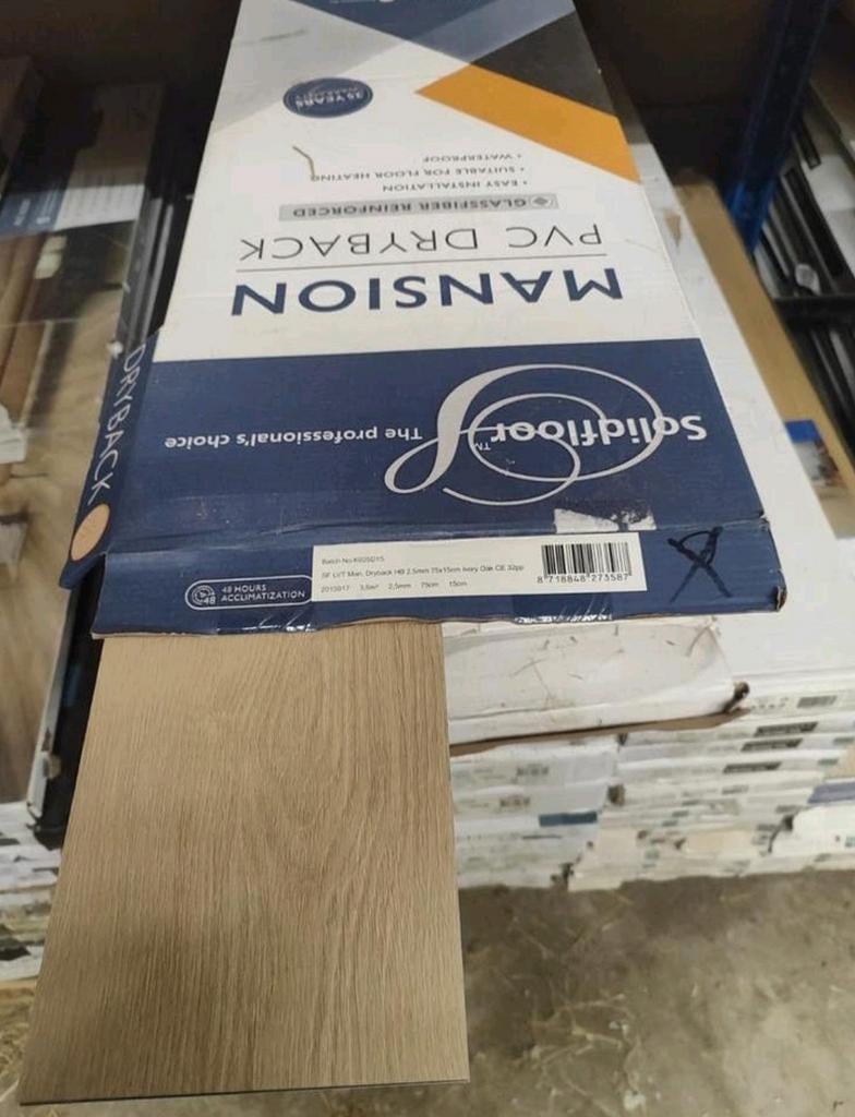 Solidfloor visgraat ivory oak 3.60m2, Huis en Inrichting, Stoffering | Vloerbedekking, Ophalen of Verzenden, Nieuw, 75 m² of meer