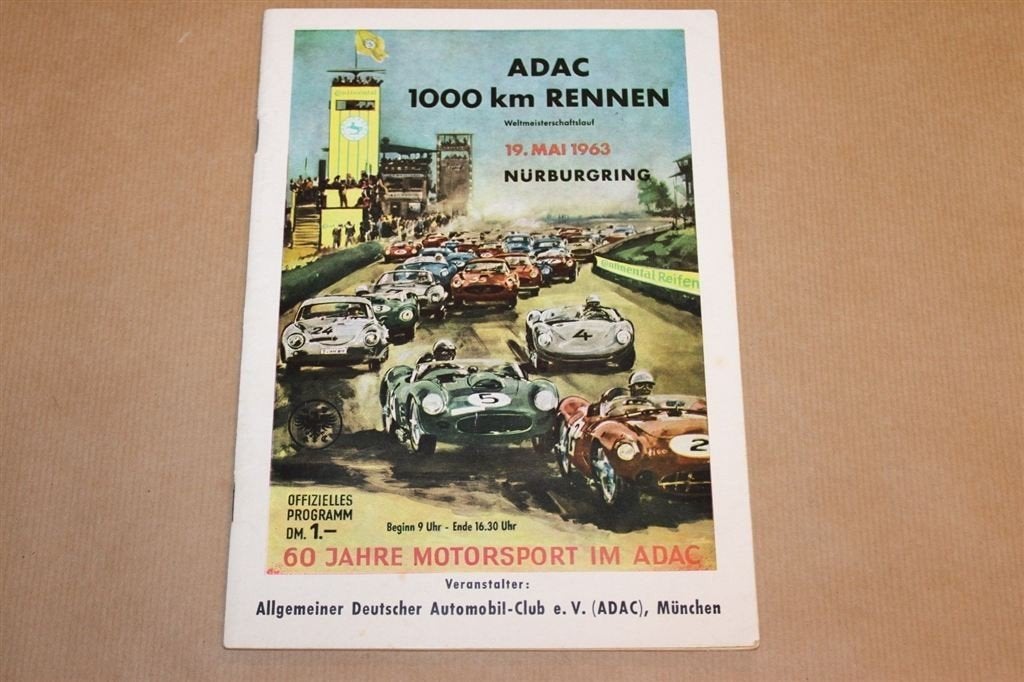 Programmaboeke ADAC 1000 km race Nürburgring 1963 !!, Ophalen of Verzenden, Gelezen, Algemeen