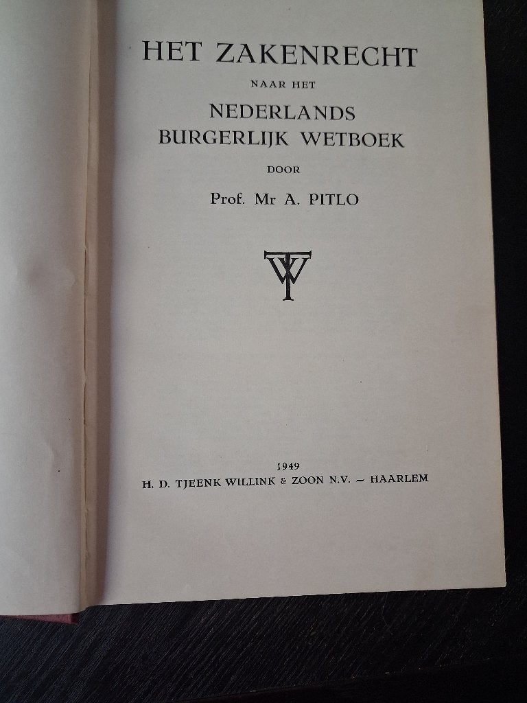 Oude Nederlandse Juridische Boeken - Pitlo & Scheltema, Gelezen, Ophalen of Verzenden, WO, Gamma