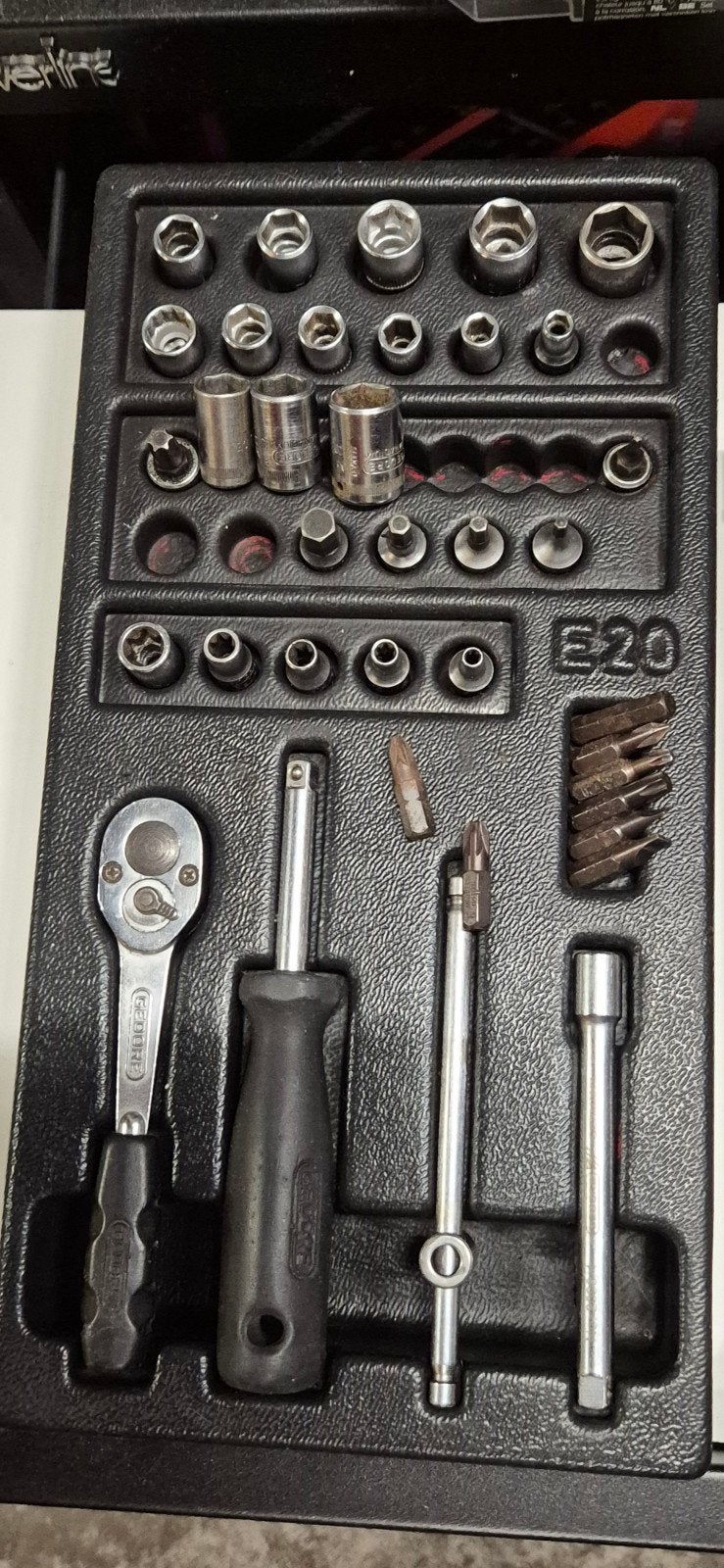 Gedore Steeksleutelset en extra's, Ophalen of Verzenden, Zo goed als nieuw, Gereedschapsset, Gedore