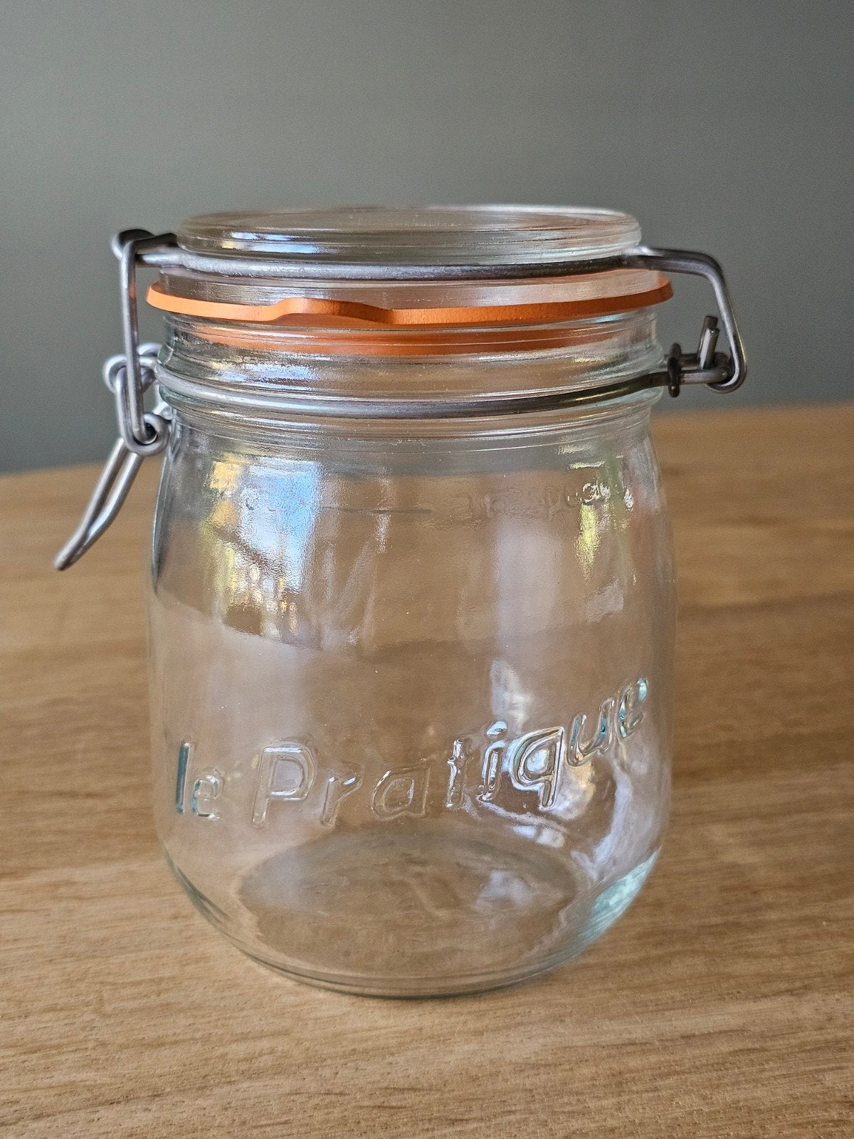 • Vintage Le Pratique weckpot/inmaakpot – 0,75L (Frankrijk), Met deksel, Pot, Bus of Blik, Ophalen of Verzenden, Overige merken