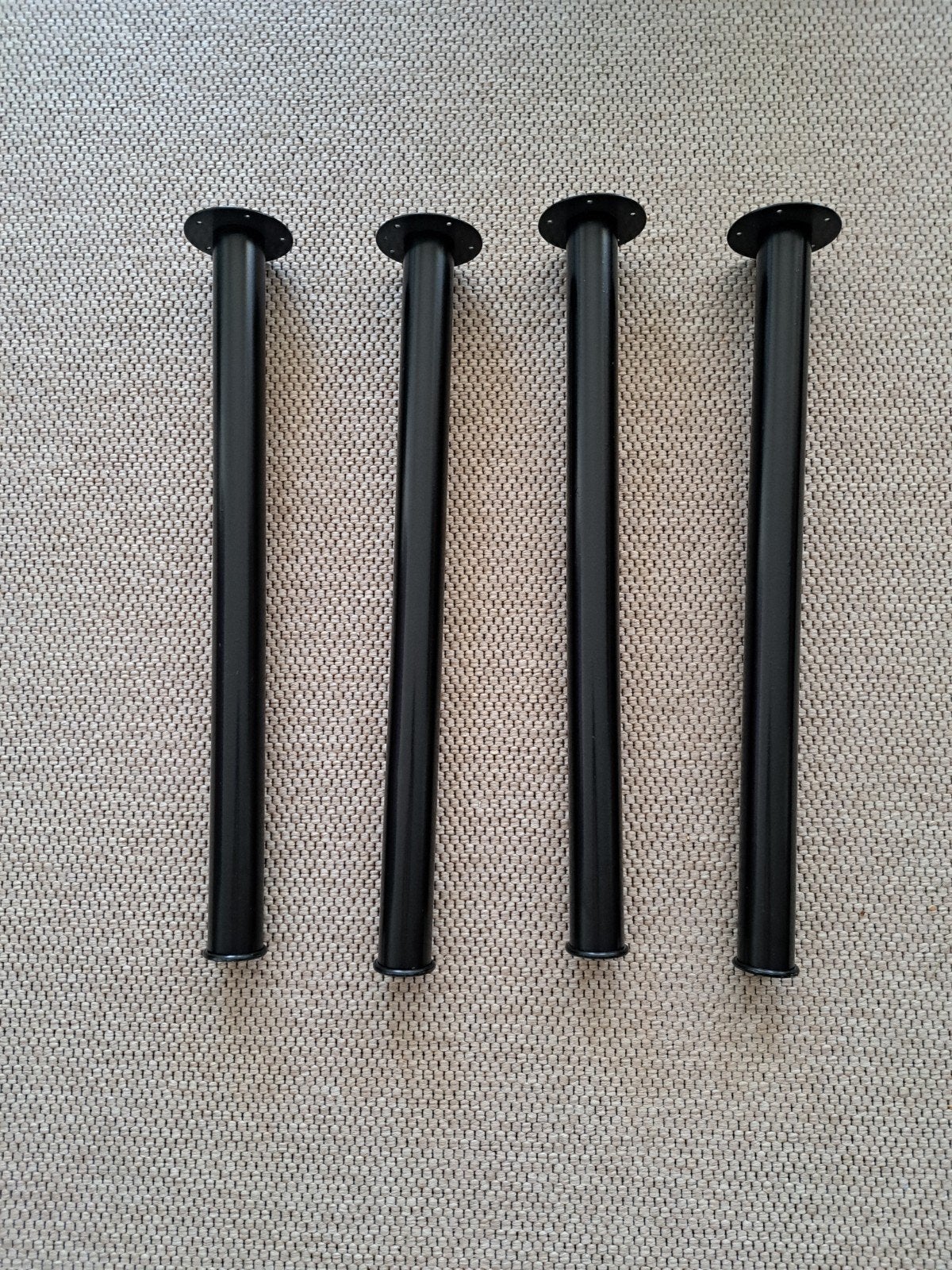Set van 4 zwarte metalen tafelpoten 70cm x 5 cm, Huis en Inrichting, Tafelonderdelen, Ophalen, Minder dan 50 cm, 50 tot 100 cm