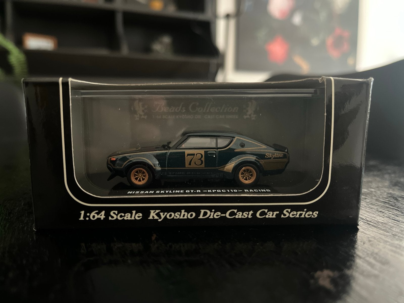 Kyosho Nissan Skyline GT-R (KPGC110) Racing Groen 1:64, Ophalen of Verzenden, Nieuw, Auto, Kyosho