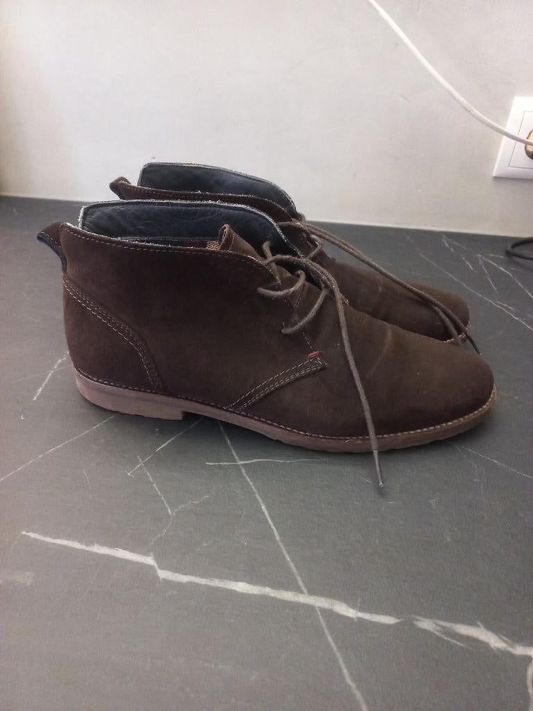 Bruine Tommy Hilfiger heren laarzen maat 40, Bruin, Ophalen of Verzenden, Zo goed als nieuw, Boots