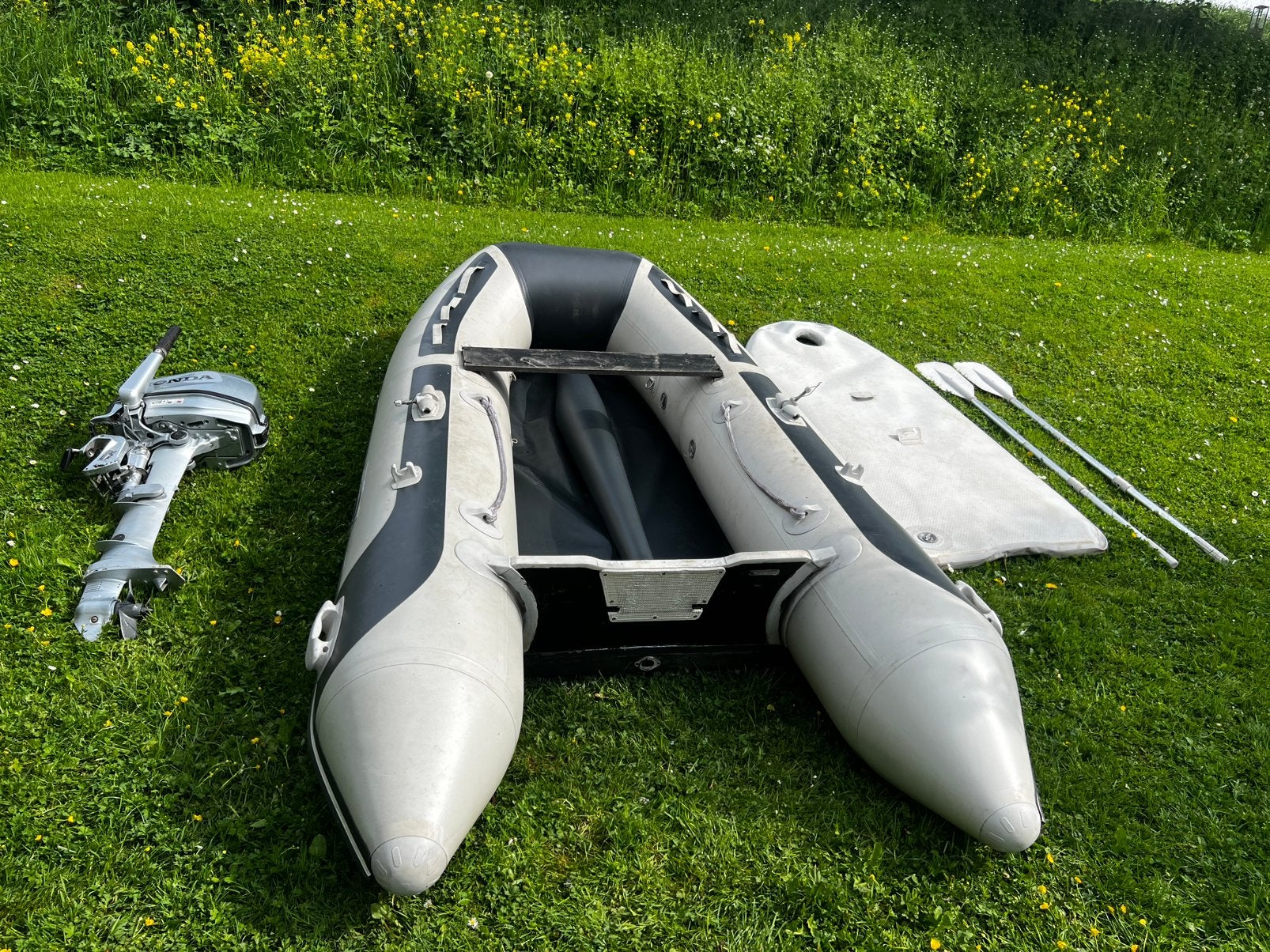 Rubberboot nimarine 290 airdeck met Honda 6 pk 4takt, Ophalen of Verzenden, Zo goed als nieuw