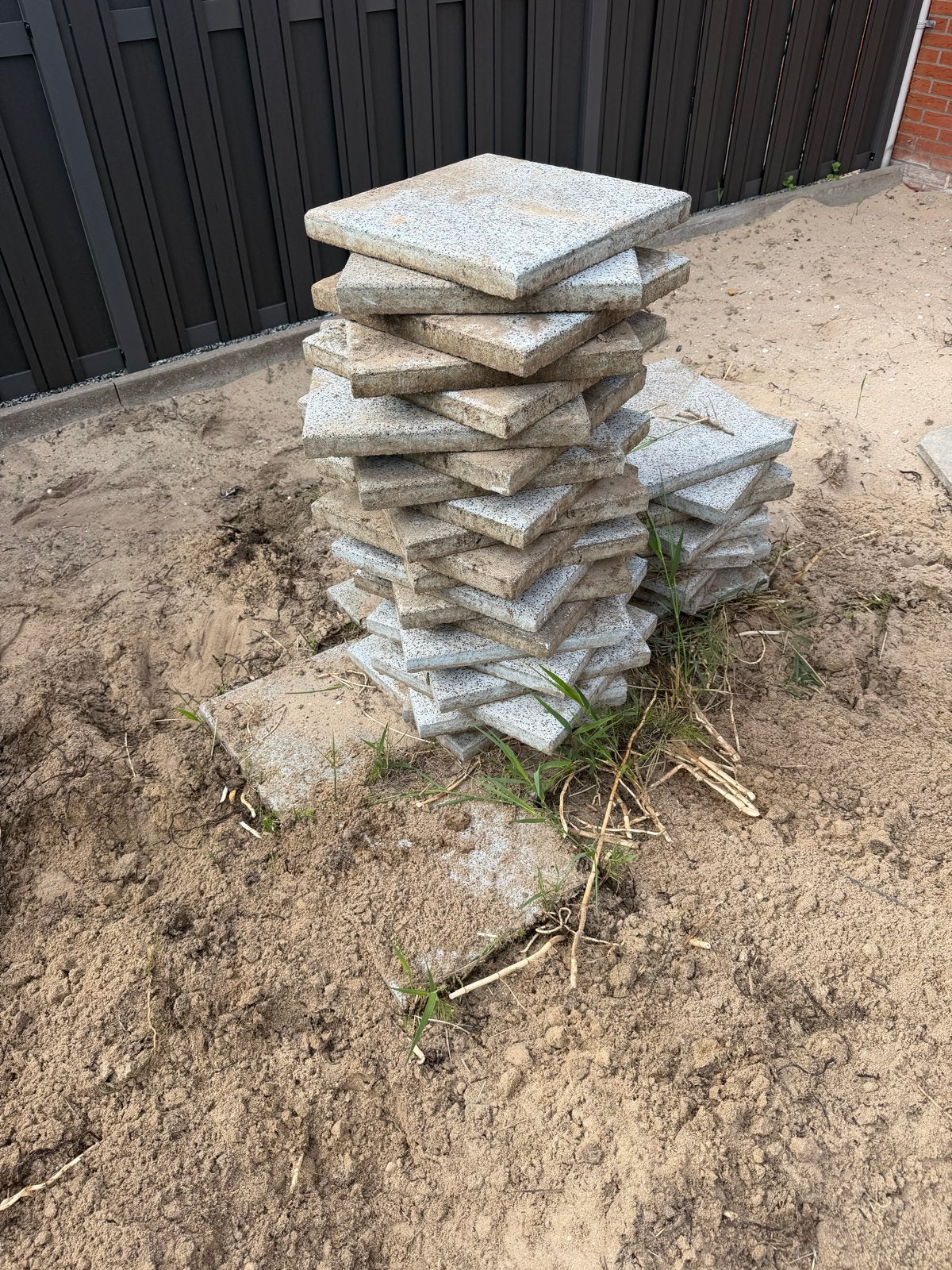 Gratis ophalen Gebruikte terrastegels, 40x40 cm, Tuin en Terras, Ophalen, Gebruikt, 10 m² of meer, Beton