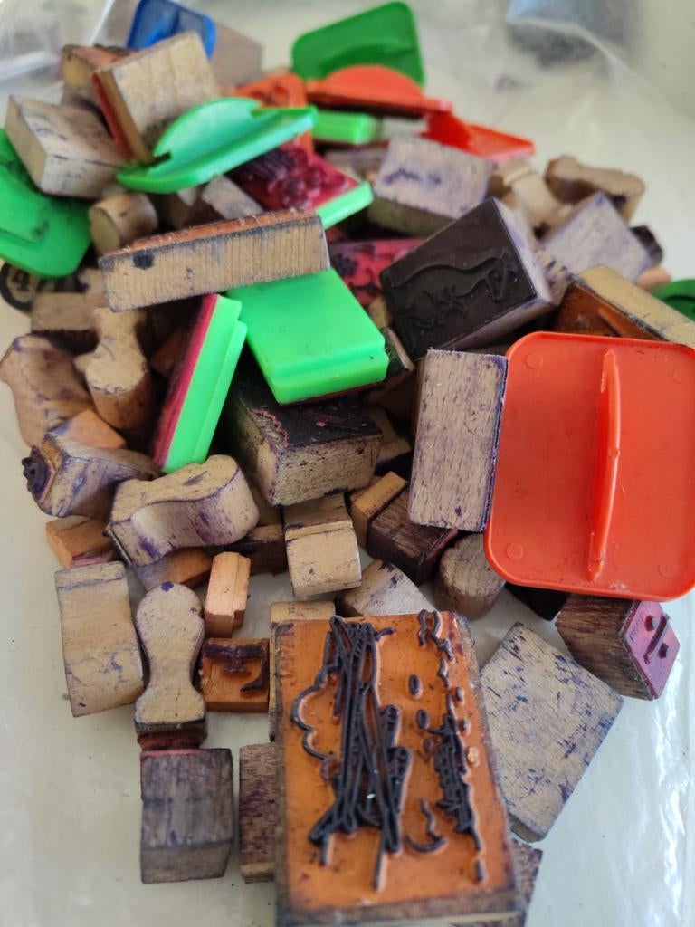 Ouderwetse kinder stempels, Ophalen of Verzenden, Gebruikt, Houten stempel