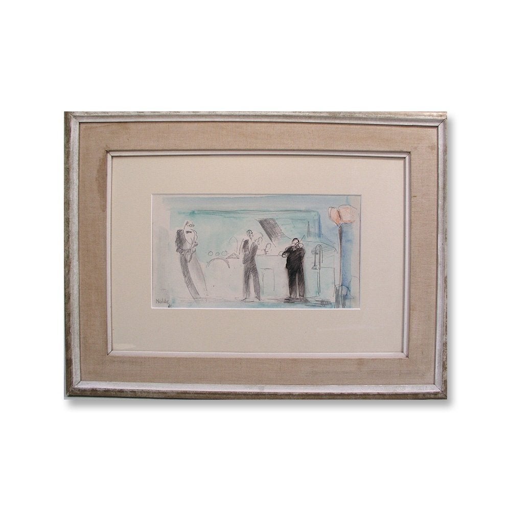 Werk gesigneerd Nolde - Jazzband, Ophalen of Verzenden