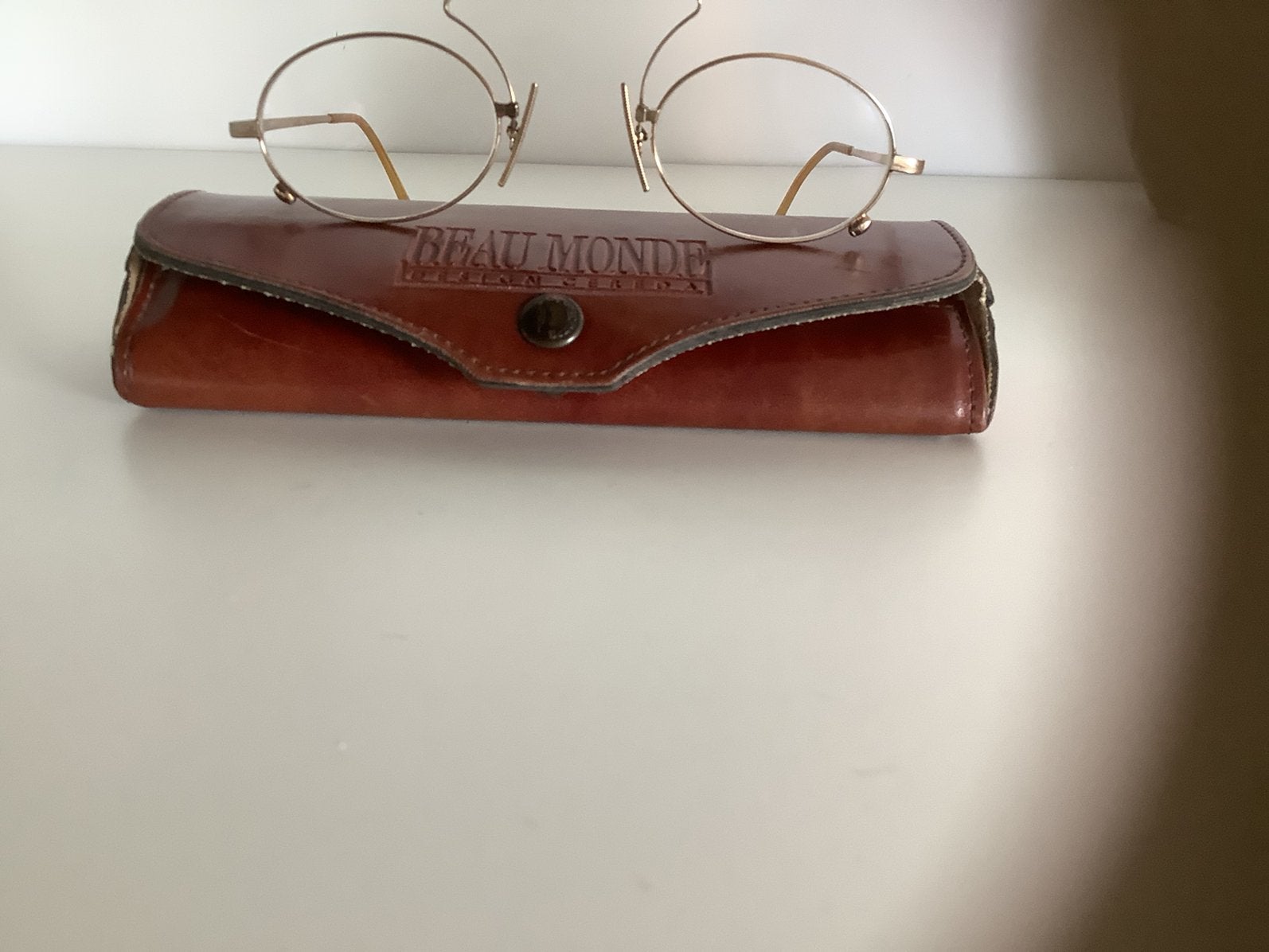 Beau Monde design brilmontuur goudkleurig, Ophalen of Verzenden, Zo goed als nieuw, Overige merken