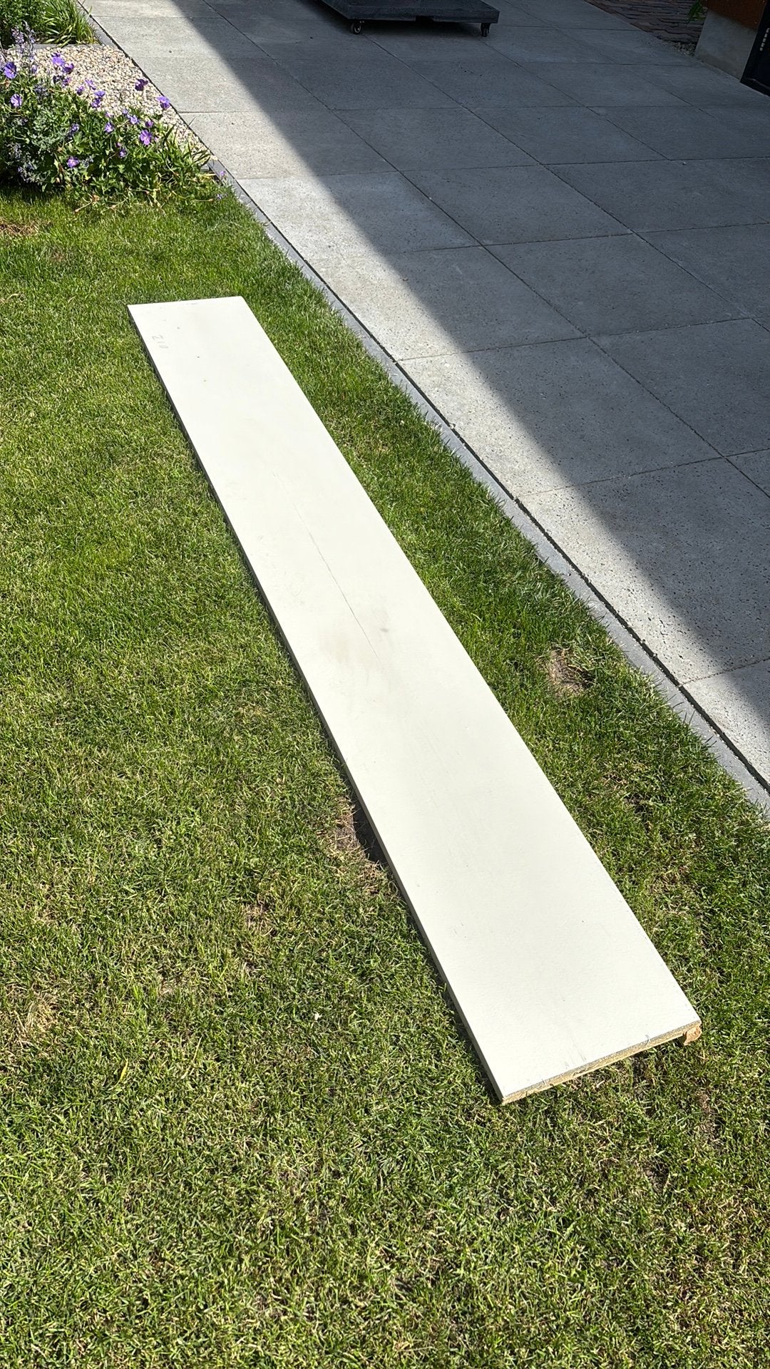 Vensterbank wit 210 x 30, Doe-het-zelf en Verbouw, Hout en Planken, Ophalen, 25 tot 50 mm, Zo goed als nieuw, 200 tot 250 cm