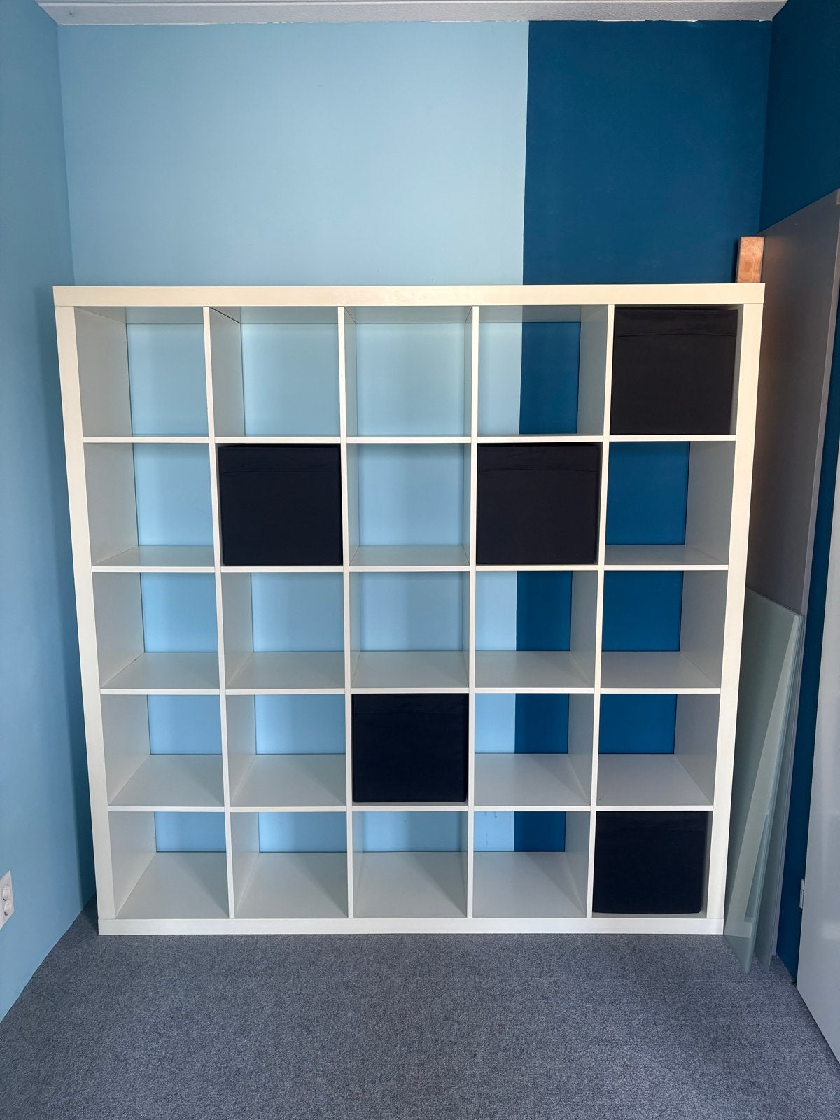 IKEA Expedit kast met 5 zwarte insteekmanden, Ophalen, Gebruikt, 150 tot 200 cm, 150 tot 200 cm