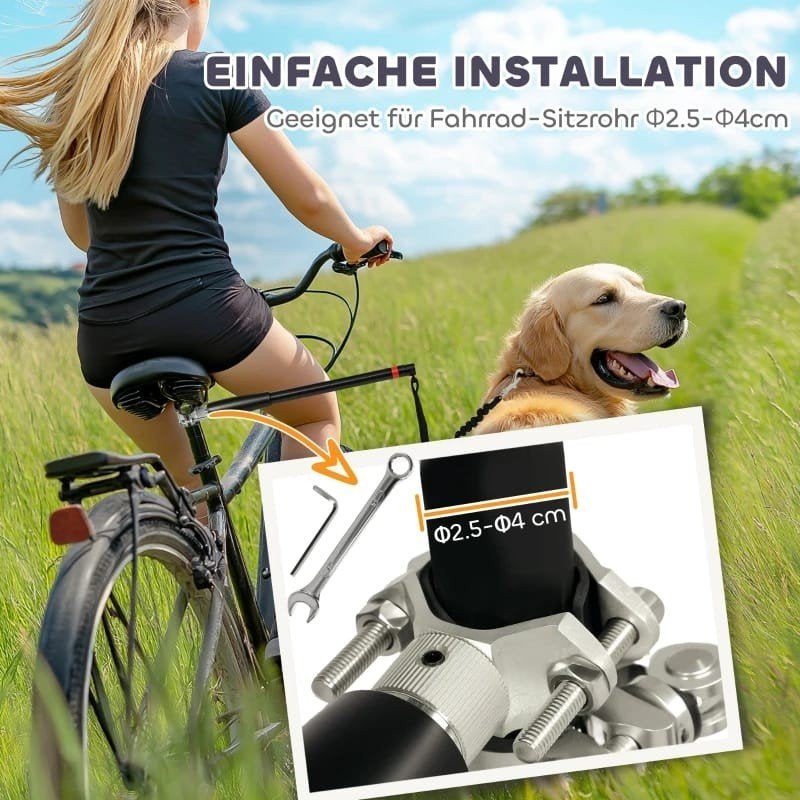 Hondenfietsbeugel met Lijn - Veilig Fietsen met Hond, Ophalen of Verzenden, Nieuw, Onbekend