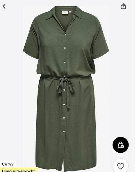 ONLY Carmakoma Jurk - Jade Groen 44, Ophalen of Verzenden, Zo goed als nieuw, Maat 42/44 (L), Groen