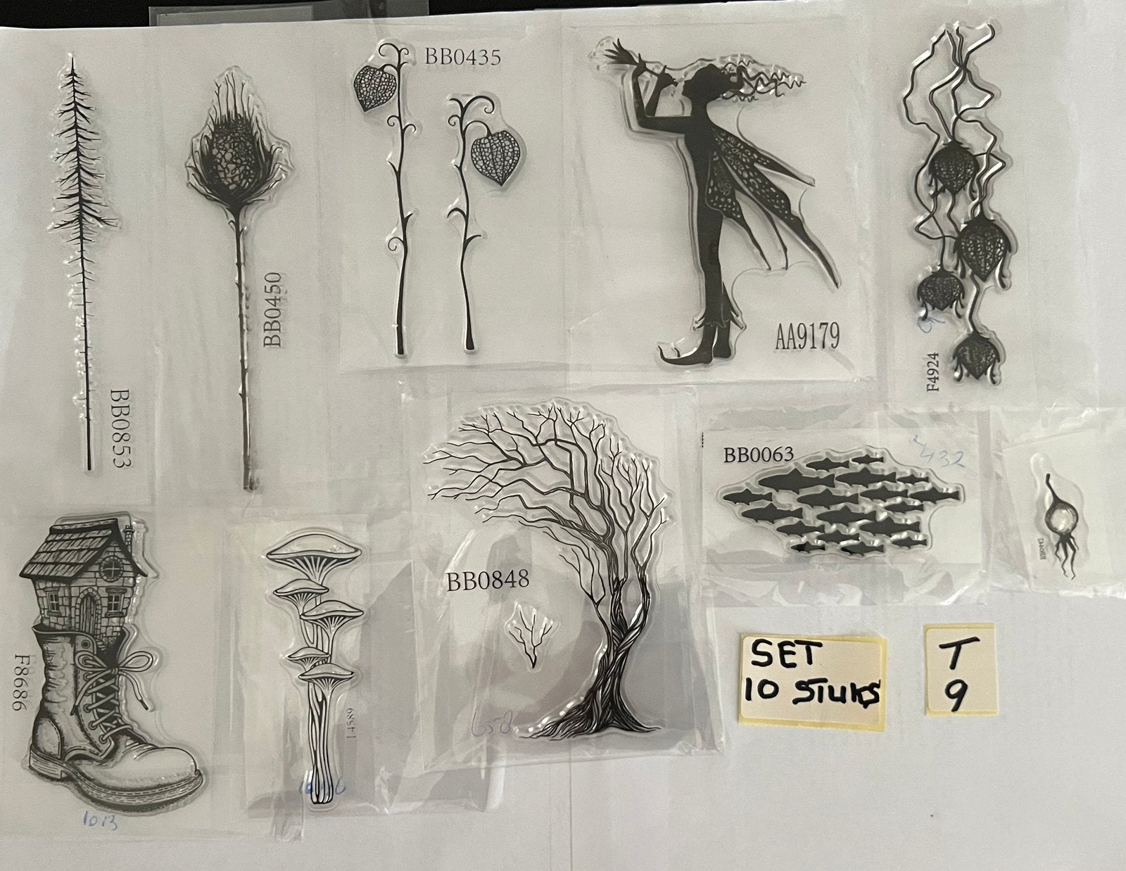 Set van 10 stempels met Lavinia afbeeldingen Nieuw, Ophalen of Verzenden, Nieuw, Clearstamp