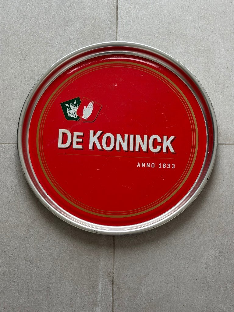 De Koninck metalen dienblad / bierplateau – 40 cm, Ophalen of Verzenden, Gebruikt, Reclamebord, Plaat of Schild, De Koninck