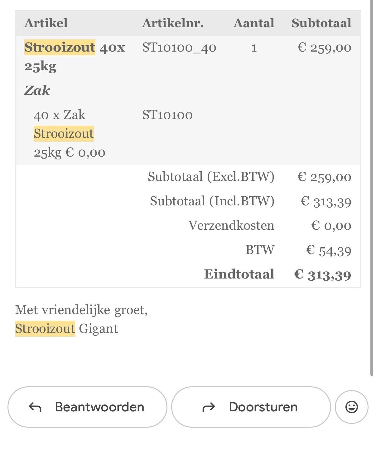 Strooizout 40x 25kg Zak - Nieuw, Ophalen, Nieuw, Overige typen